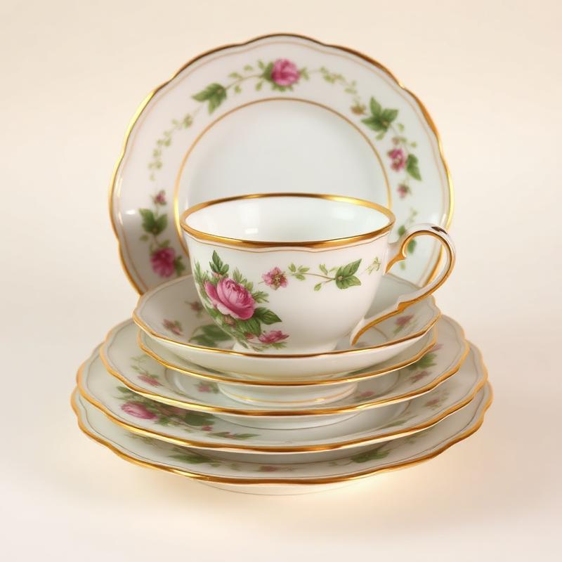 Vintage Floral Fine China Set (Service for 12)